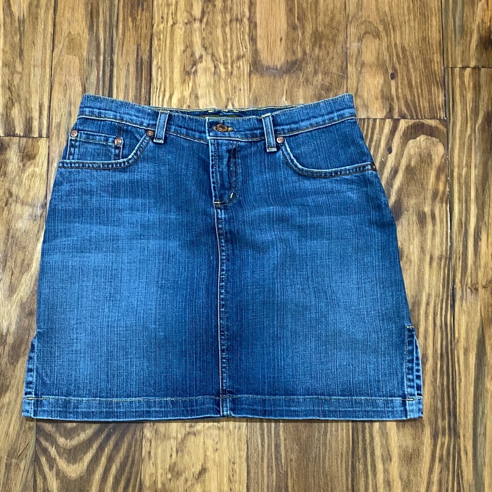 David Kahn Deep Blue Denim Mini Skirt